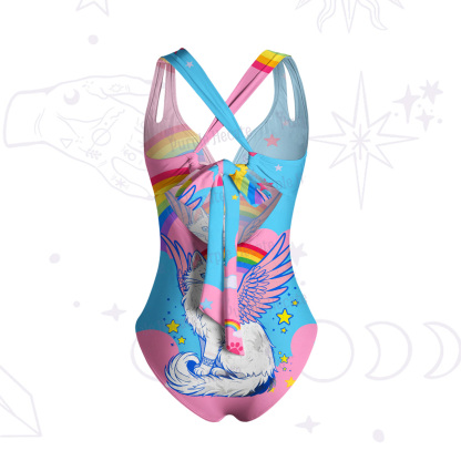 Purplehecate Fluffin Meowgical One-Piece Swimsuit