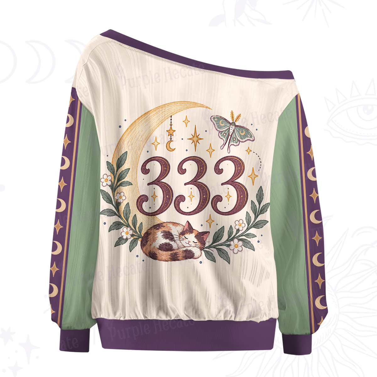 Purplehecate Stay Wild Moon Child Off The Shoulder Graphic Jersey