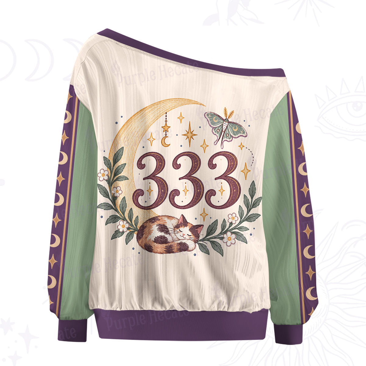 Purplehecate Stay Wild Moon Child Off The Shoulder Graphic Jersey