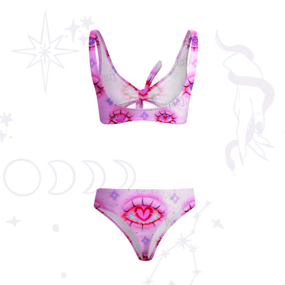 Purplehecate Mystic Love-Eye Versa-Tie Two-Piece Swimsuit