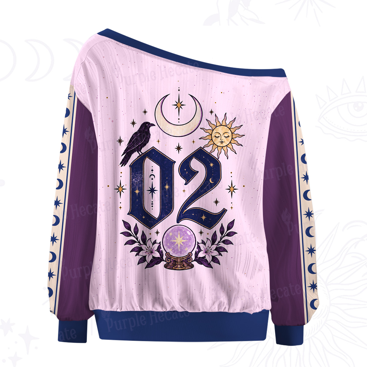Purplehecate Trust What You Know Within Off The Shoulder Graphic Jersey