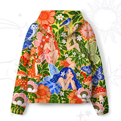 Purplehecate Mystic Forest Fairies & Animals All-Over Print Hoodie