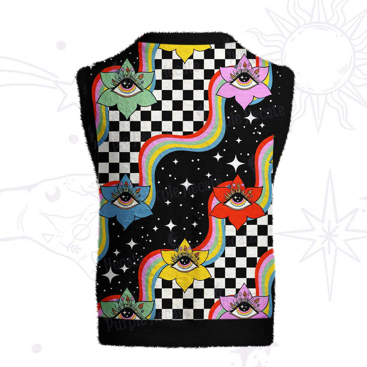 Purplehecate Enchanted Eye Blossom Ugly Sweater Vest