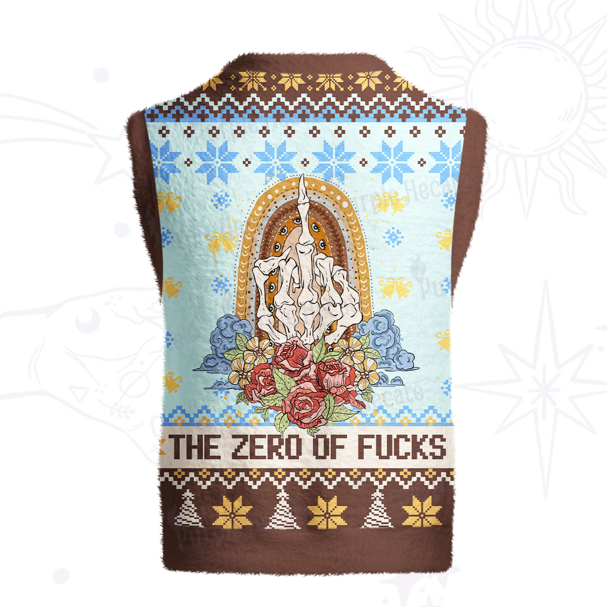 Purplehecate The Zero Of Fucks Ugly Sweater Vest