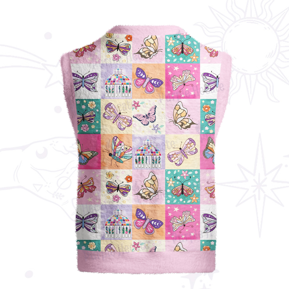 Purplehecate Dreamy Butterfly Garden Ugly Sweater Vest
