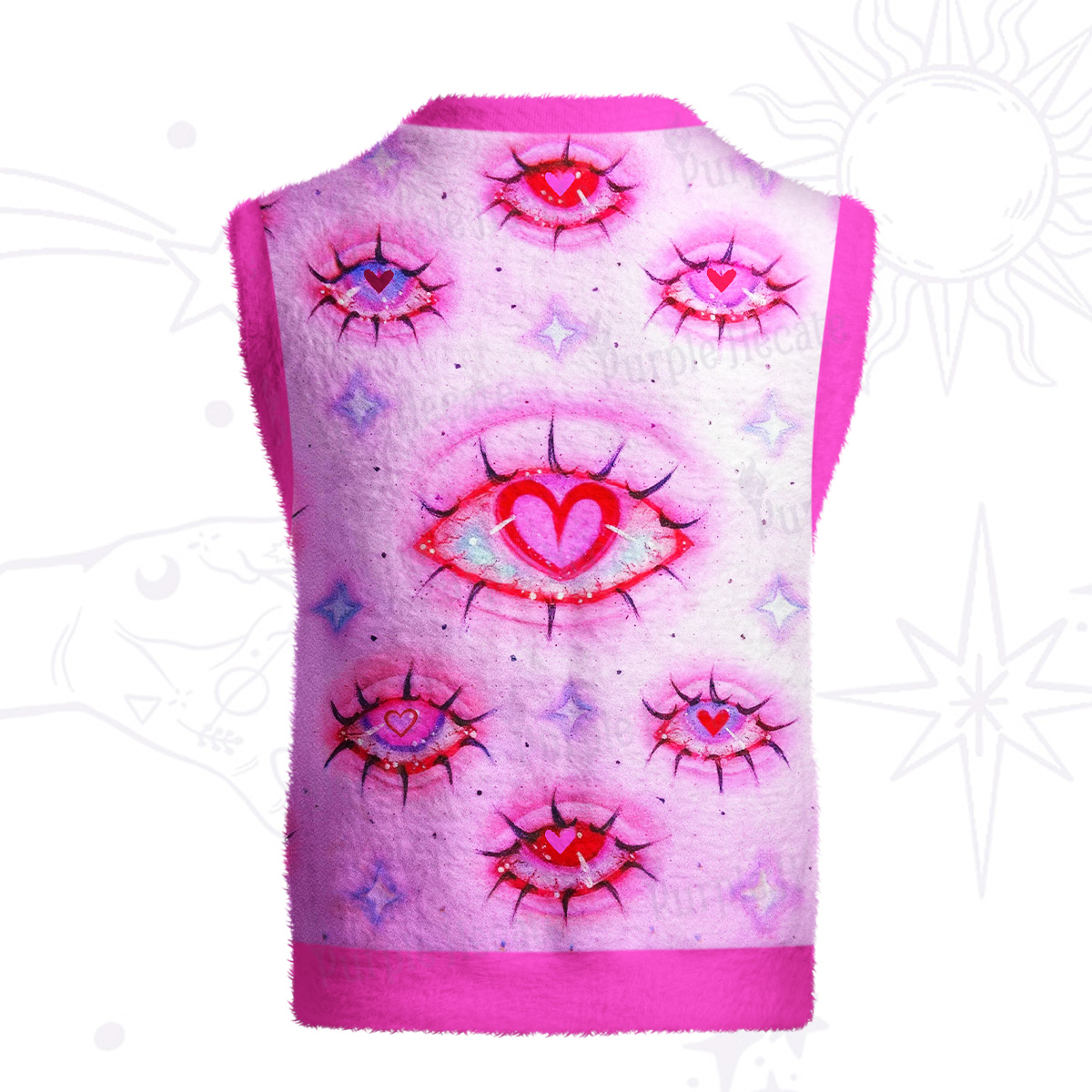 Purplehecate Mystic Love-Eye Ugly Sweater Vest
