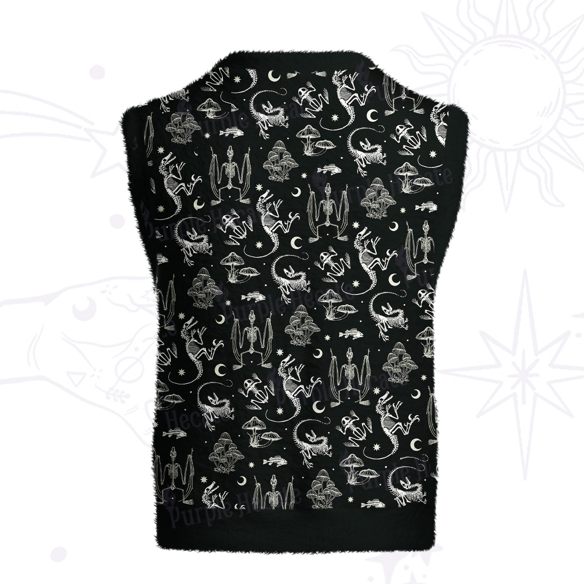 Purplehecate Prehistoric Fantasy Ugly Sweater Vest