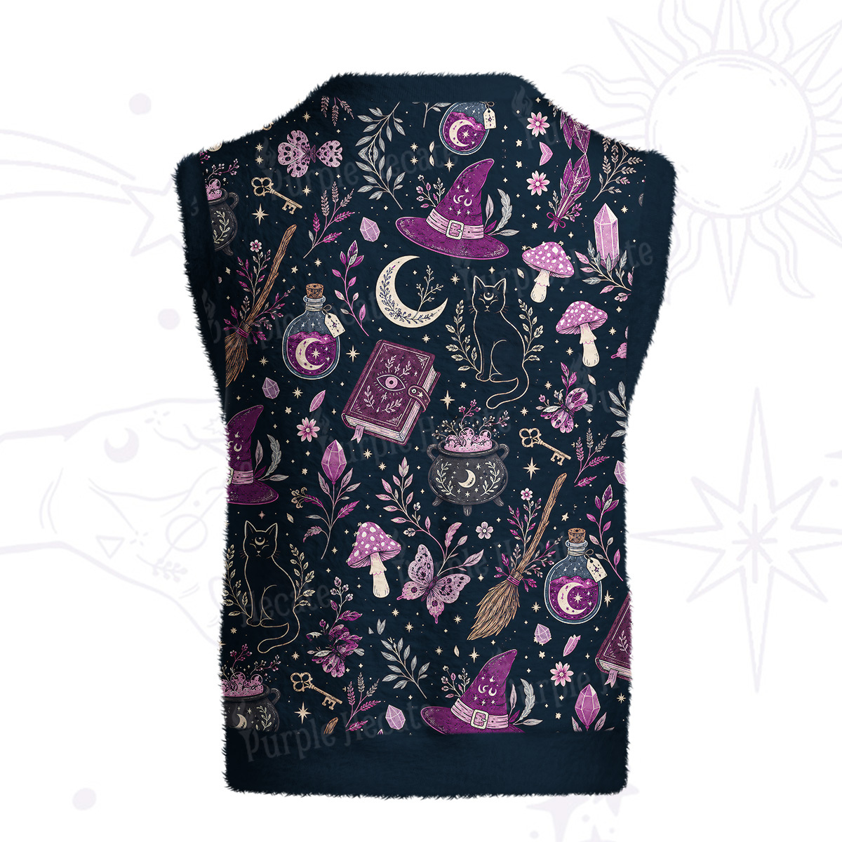 Purplehecate Witchcraft Spellbook Ugly Sweater Vest