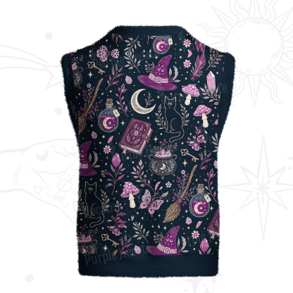 Purplehecate Witchcraft Spellbook Ugly Sweater Vest