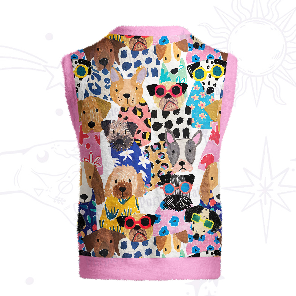 Purplehecate Puppy Parade Ugly Sweater Vest