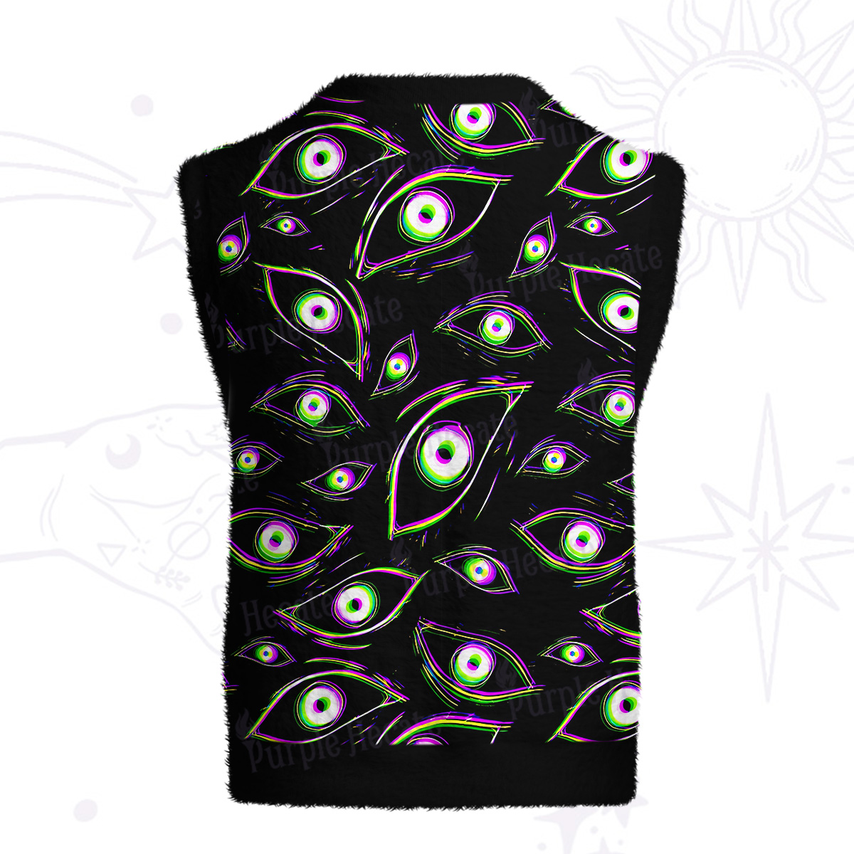 Purplehecate Glitch Vision Ugly Sweater Vest