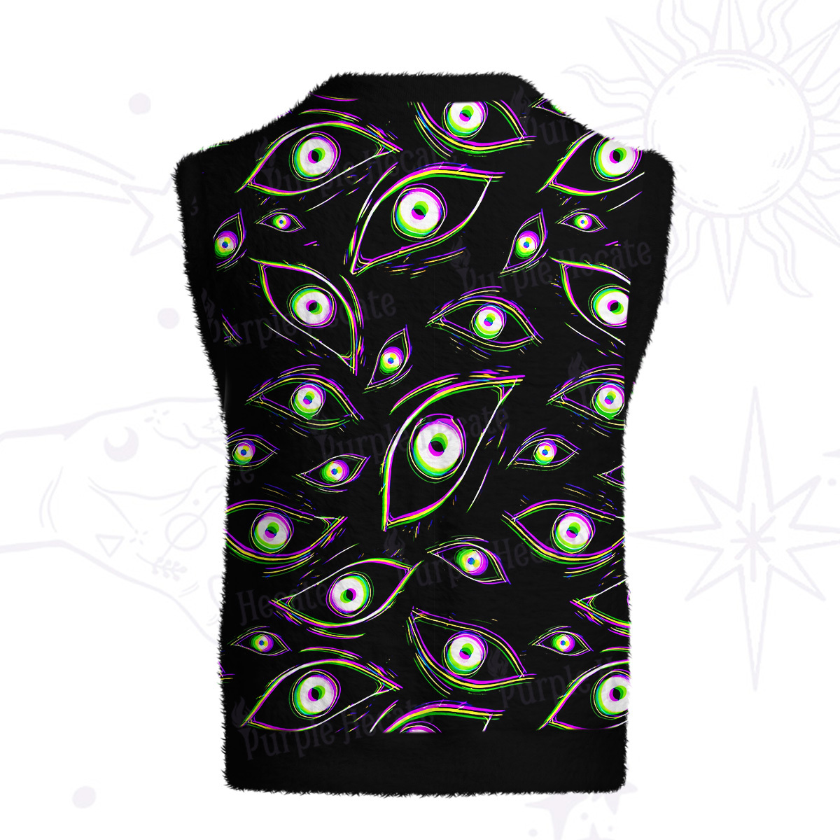 Purplehecate Glitch Vision Ugly Sweater Vest