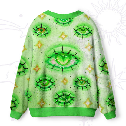 Purplehecate Magic Forest Star Eyes Ugly Cardigan Sweaters