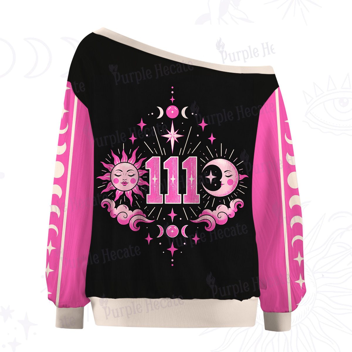 Purplehecate Ask Me About Your Rising Sign Off The Shoulder Graphic Jersey
