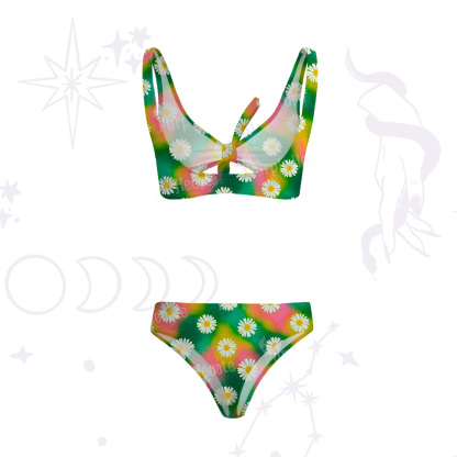 Purplehecate Enchanted Daisy Spring Romance Versa-Tie Two-Piece Swimsuit