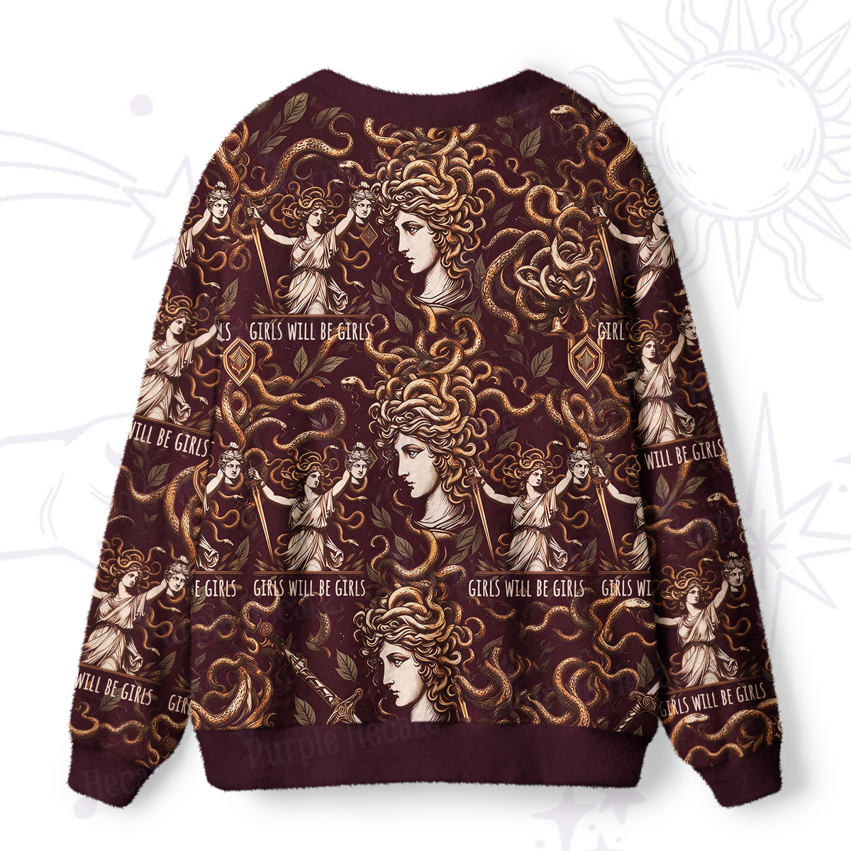 Purplehecate Girls Will Be Girls Medusa Ugly Cardigan Sweaters