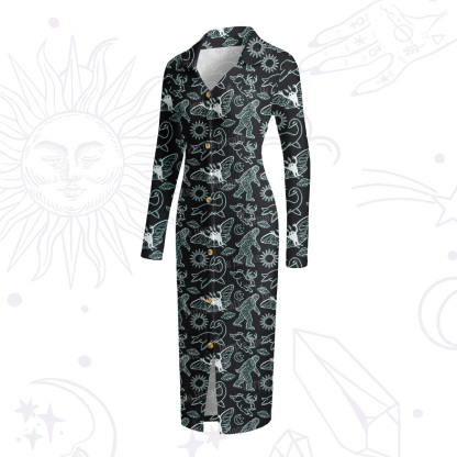 Purplehecate Cryptid Ribbed Knit Dress