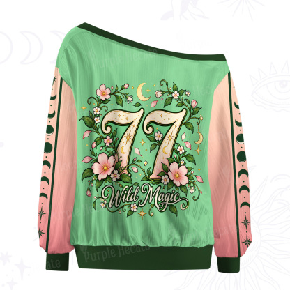 Purplehecate Dream Softly Little Wildflower Off The Shoulder Graphic Jersey