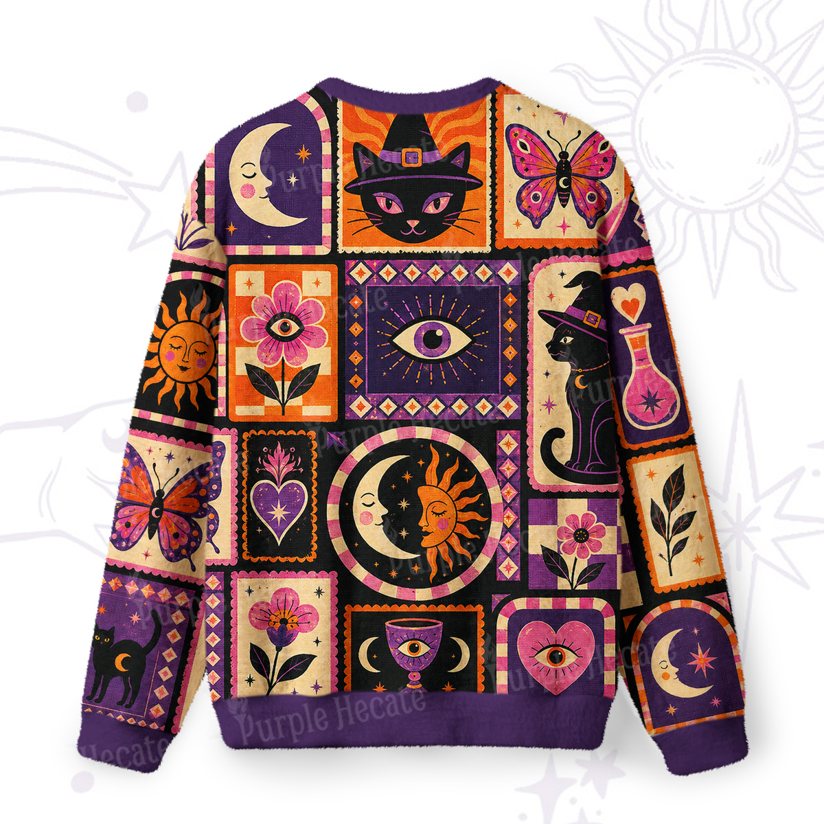 Purplehecate Spellbound Night Fuzzy Ugly Sweatshirt