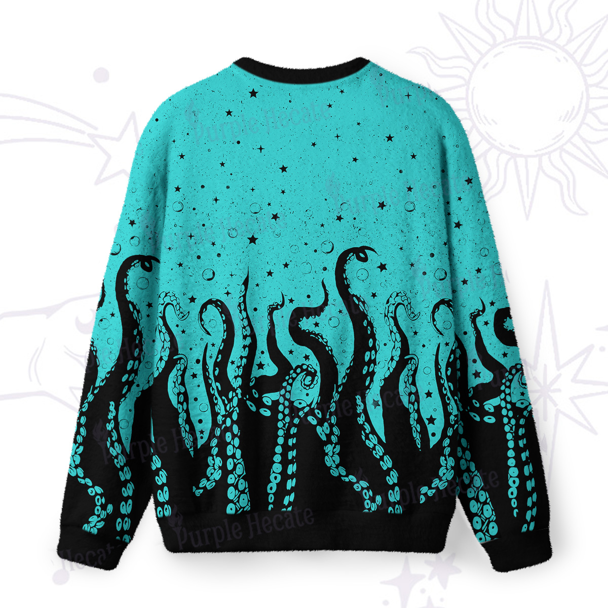 Purplehecate Tentacles of the Deep Fuzzy Ugly Sweatshirt