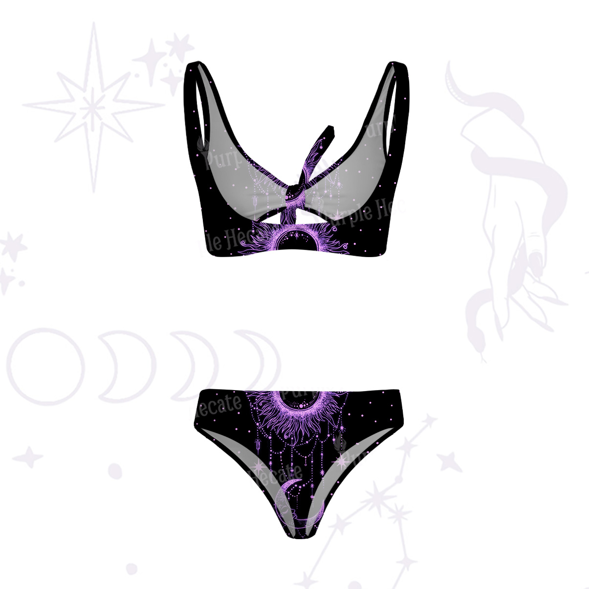 Purplehecate Radiance Of Sun And Moon Versa-Tie Two-Piece Swimsuit