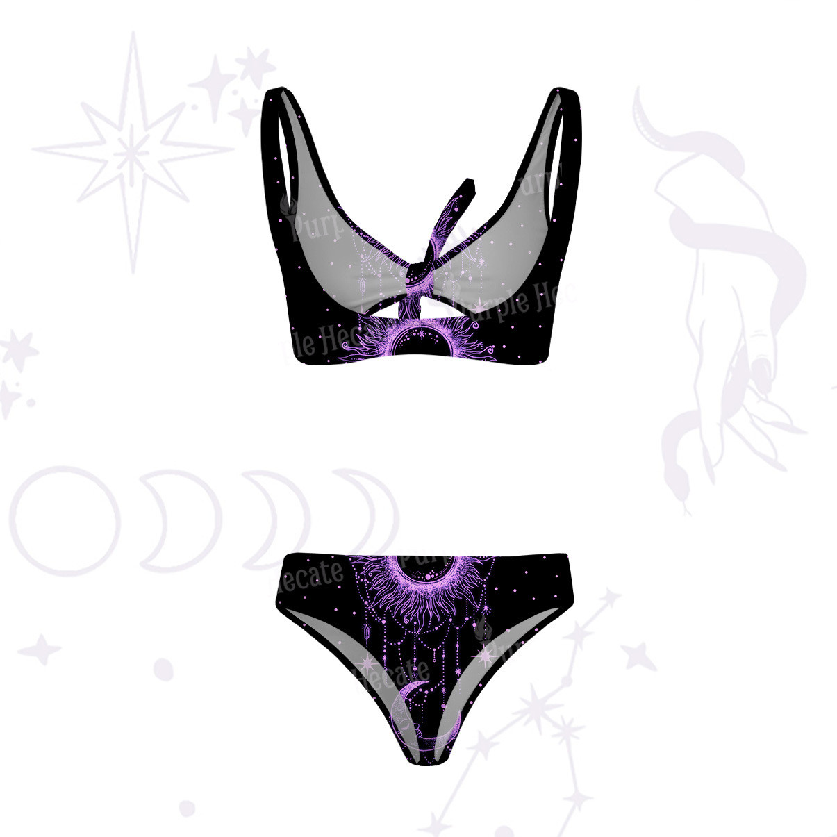 Purplehecate Radiance Of Sun And Moon Versa-Tie Two-Piece Swimsuit