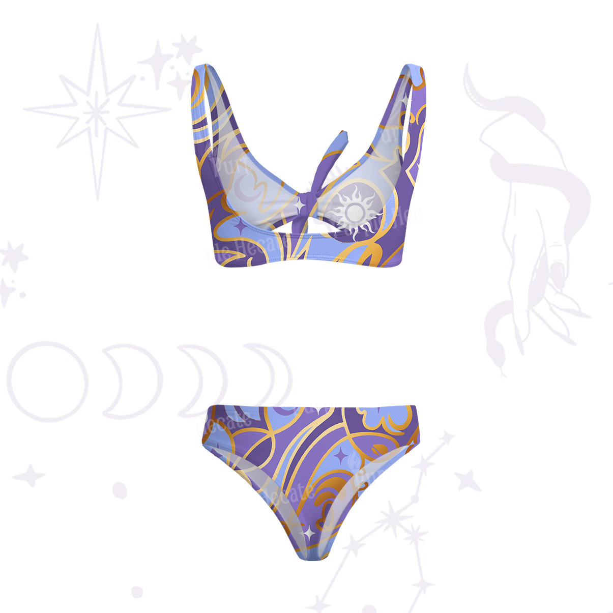 Purplehecate Astrological Secrets Versa-Tie Two-Piece Swimsuit