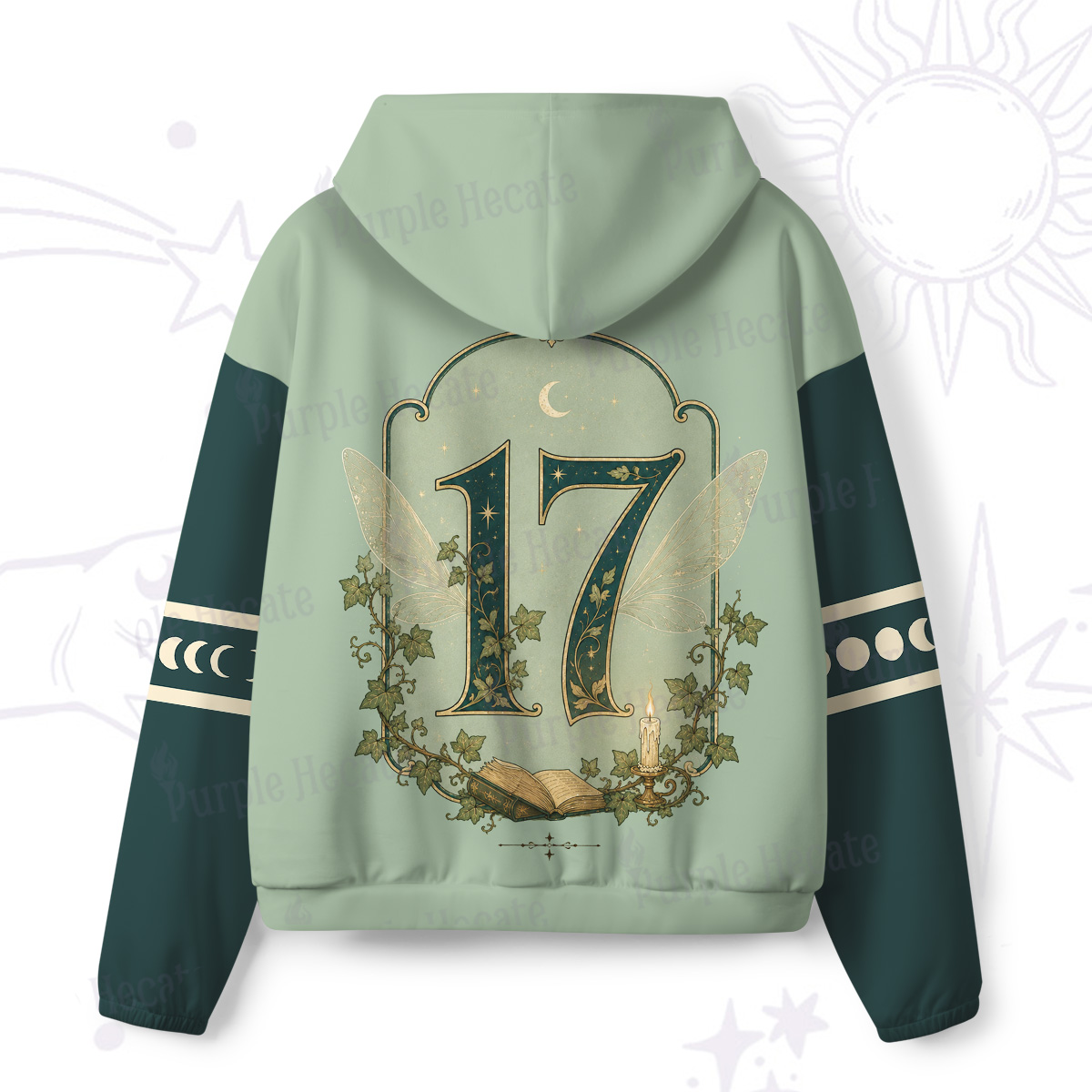 Purplehecate The Bookish Fairy All-Over Print Hoodie