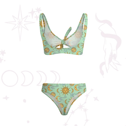 Purplehecate Magic of Sun and Moon Versa-Tie Two-Piece Swimsuit