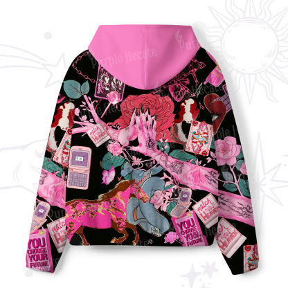 Purplehecate Pink Witch Spell All-Over Print Hoodie