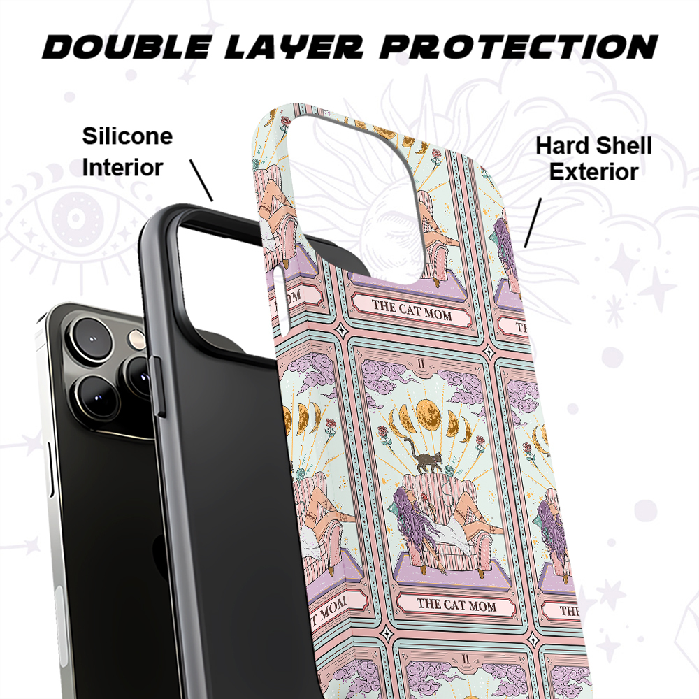 Purplehecate The Cat Mom Tarot Collage Phone Case