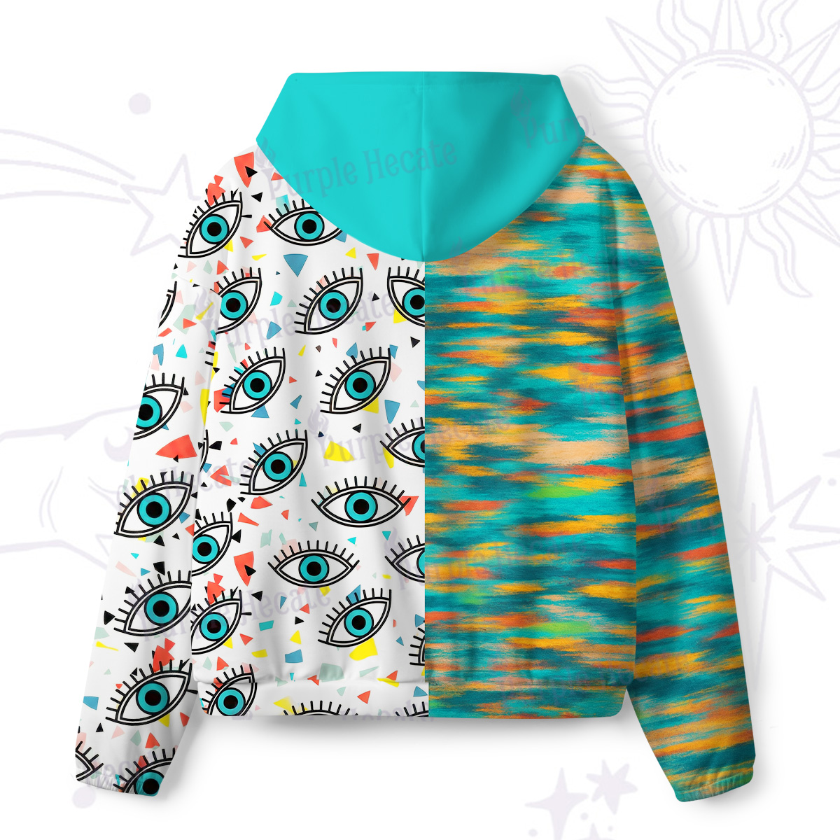 Purplehecate Evil Eye Protection All-Over Print Hoodie
