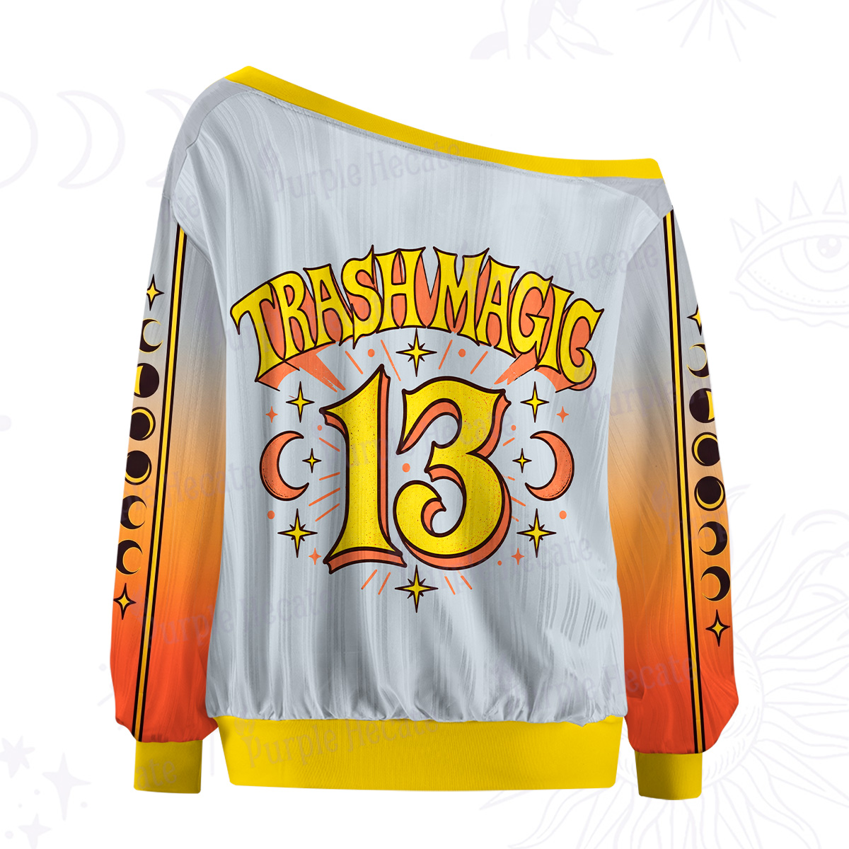 Purplehecate Trash Magic Raccoon Summoning Circle Off The Shoulder Graphic Jersey