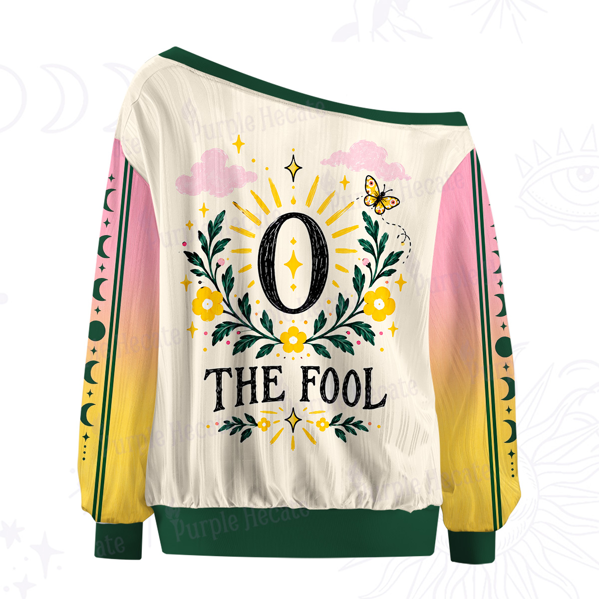 Purplehecate The Fool Tarot Possum Off The Shoulder Graphic Jersey