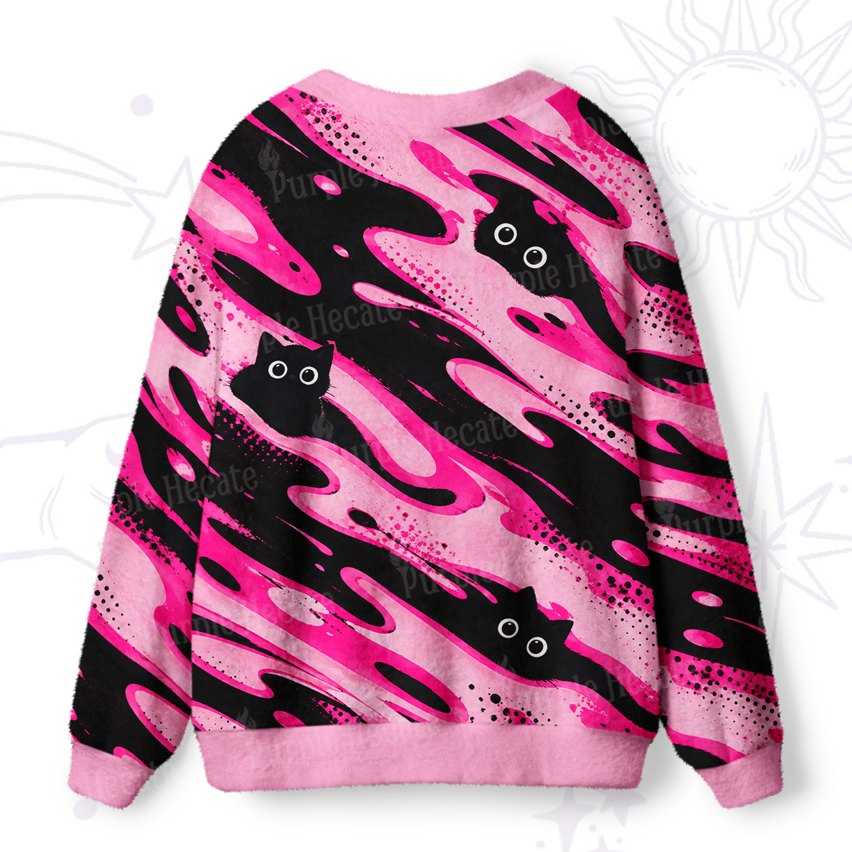Purplehecate Lost in a Sea of Cats Ugly Cardigan Sweaters