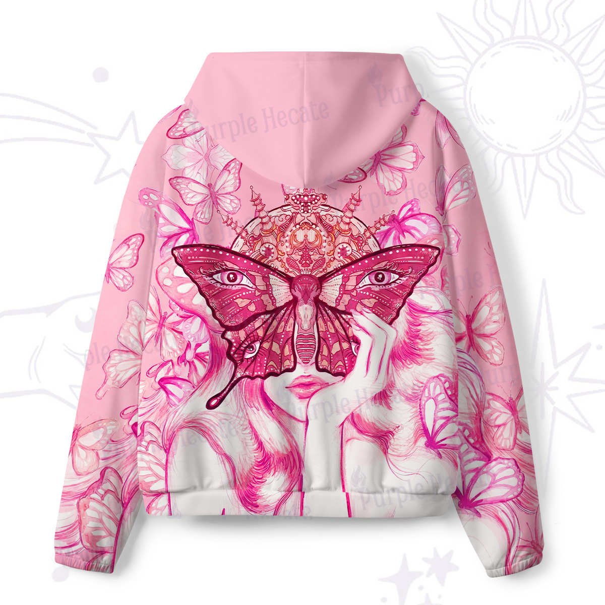 Purplehecate Butterfly Witchy All-Over Print Hoodie