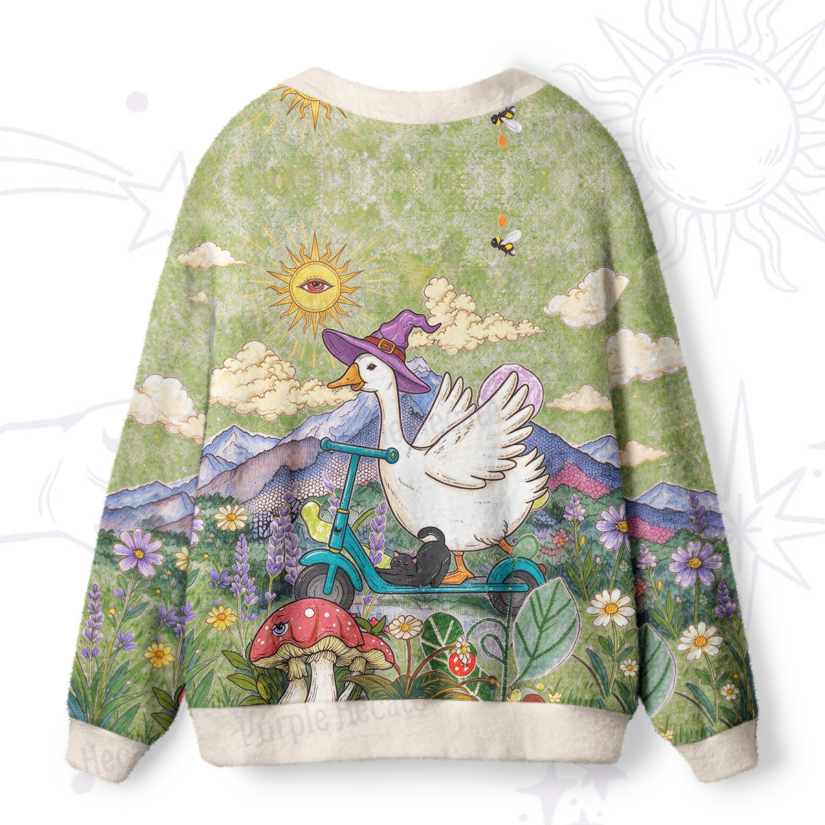 Purplehecate Off to Cause a Kerfuffle Goose Ugly Cardigan Sweaters