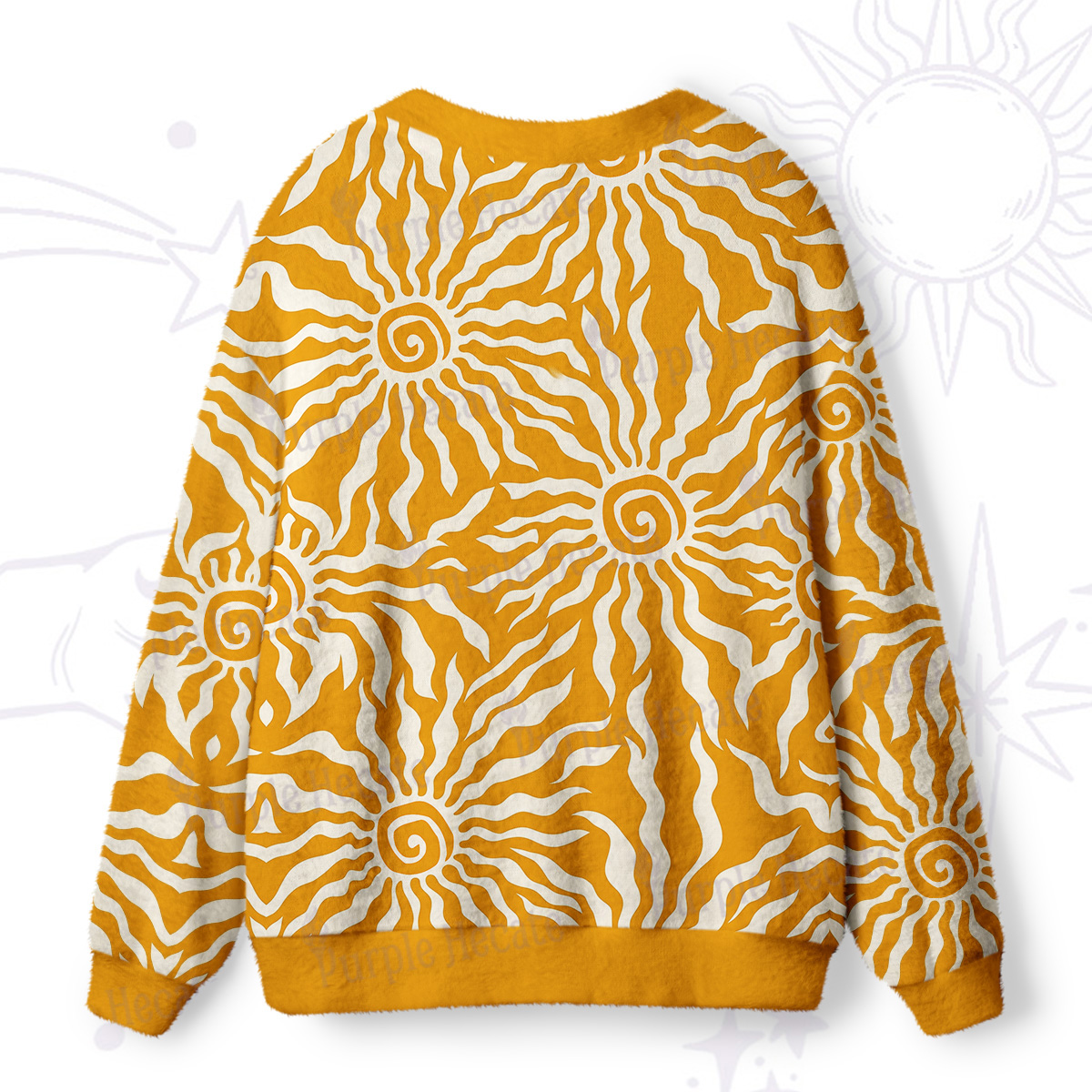 Purplehecate Solar Swirl Totem Strappy Ugly Cardigan Sweaters