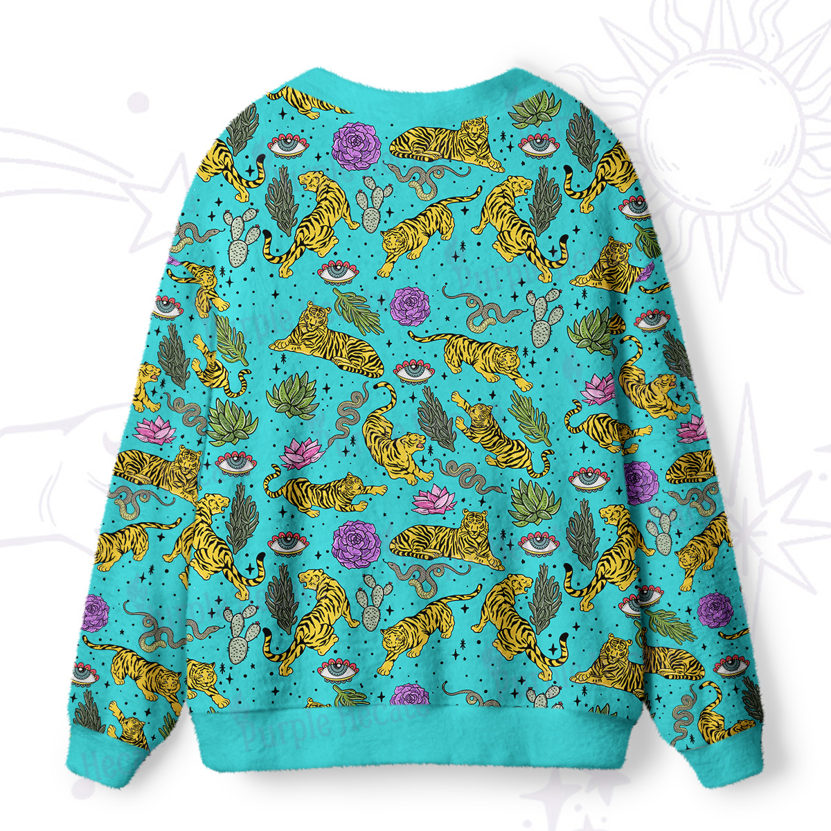 Purplehecate Desert Tiger Ugly Cardigan Sweaters