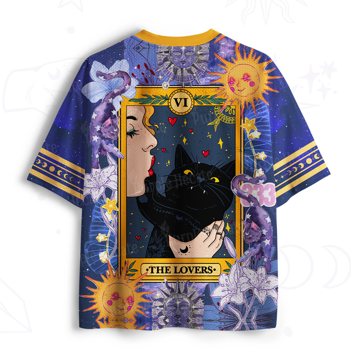 Purplehecate The Lovers Cat Tarot Mesh Jersey