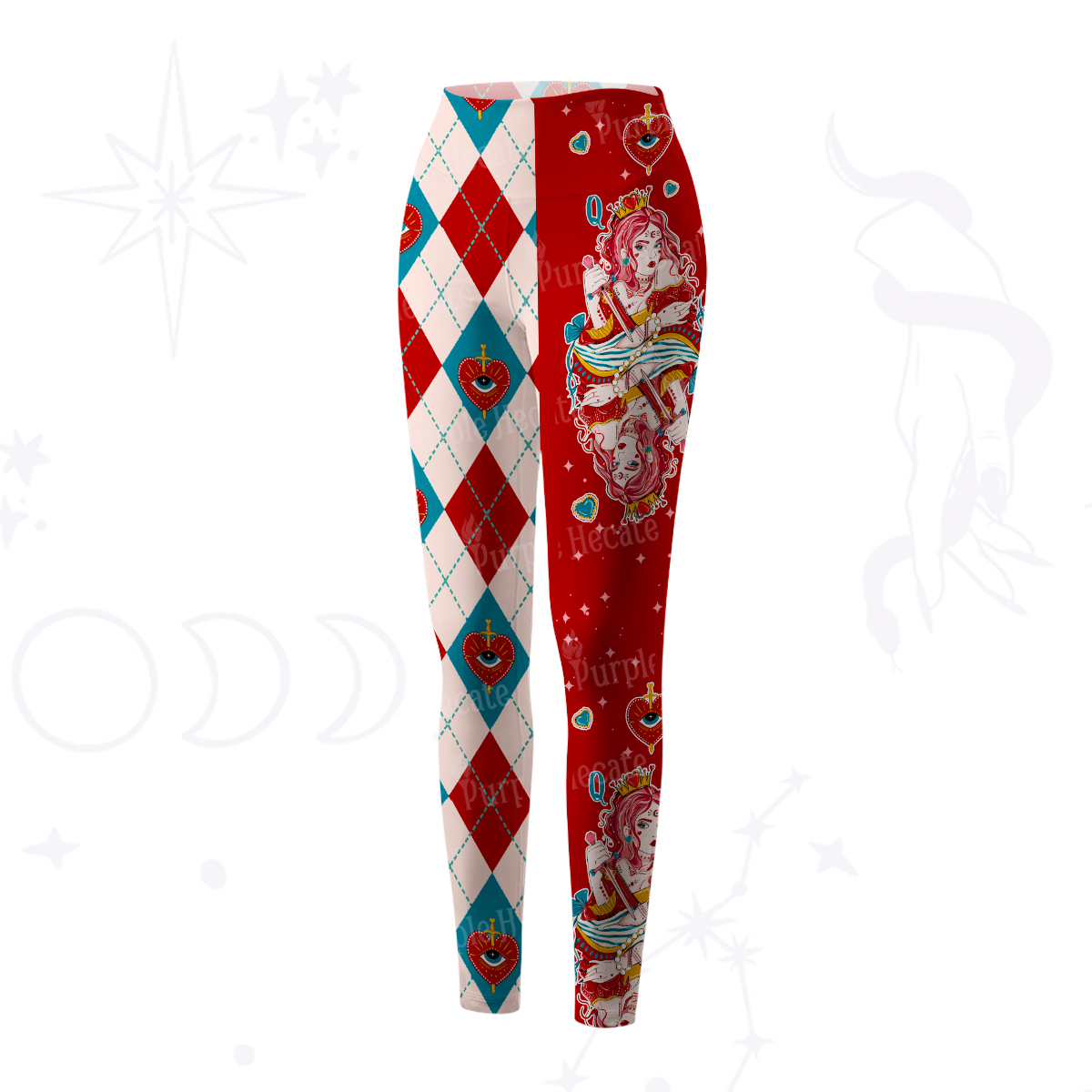Purplehecate Queen of Hearts Yoga Pants