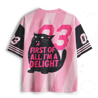 Purplehecate First Of All I'm A Delight Cat Mesh Jersey