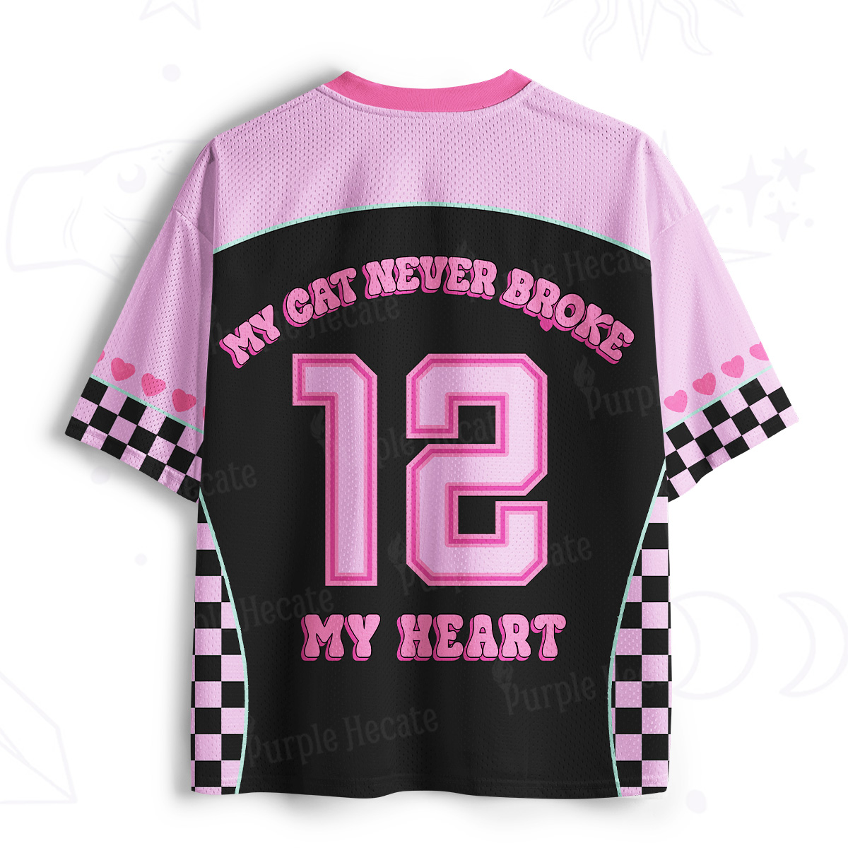 Purplehecate My Cat Never Broke My Heart Mesh Jersey