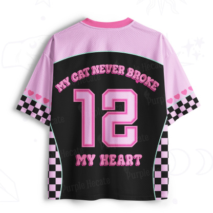 Purplehecate My Cat Never Broke My Heart Mesh Jersey