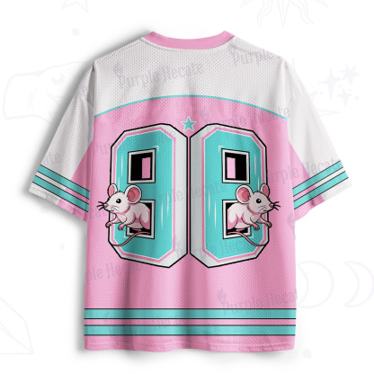 Purplehecate Pink Mouse 88 Graphic Mesh Jersey