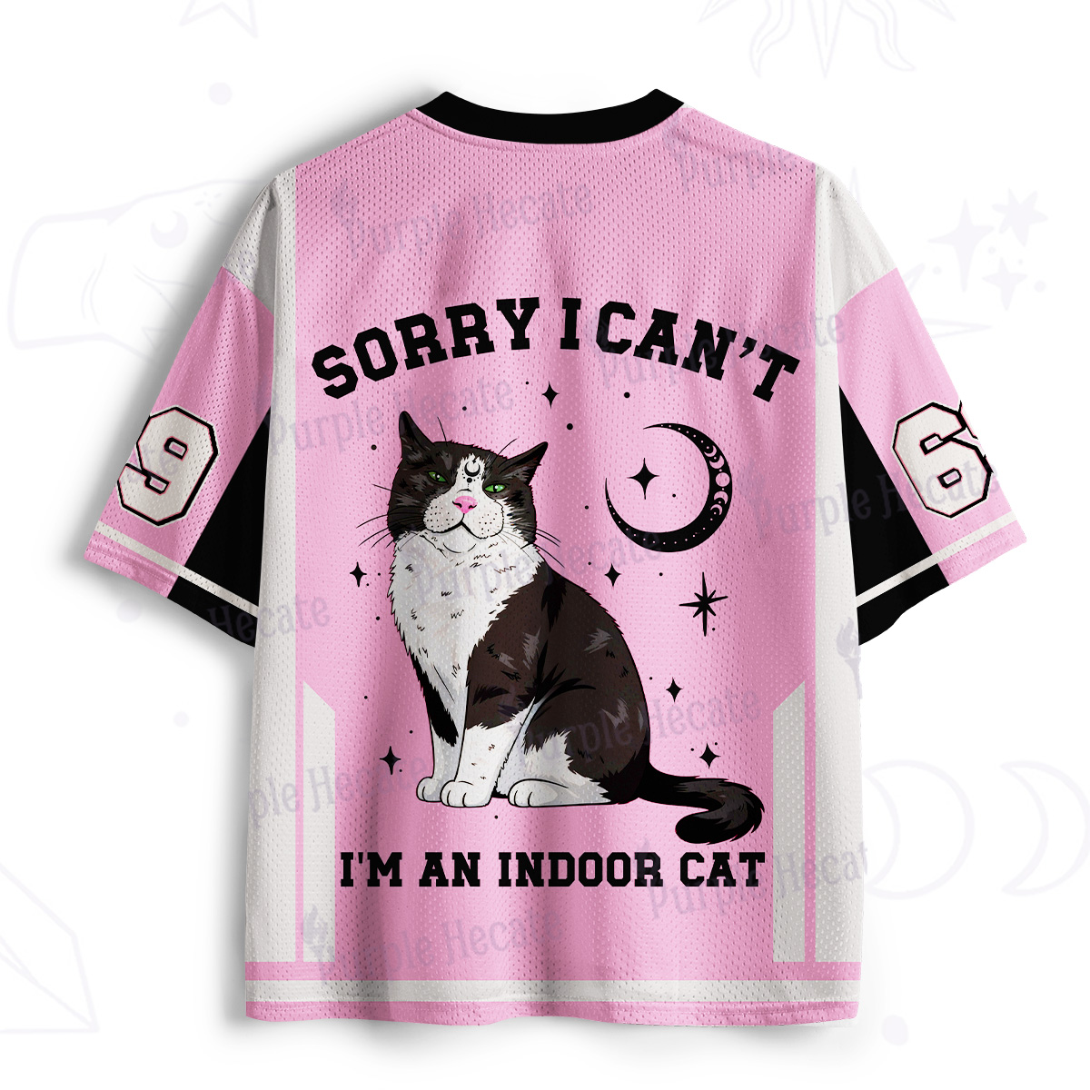 Purplehecate Sorry I Can't Go I'm an Indoor Cat Mesh Jersey