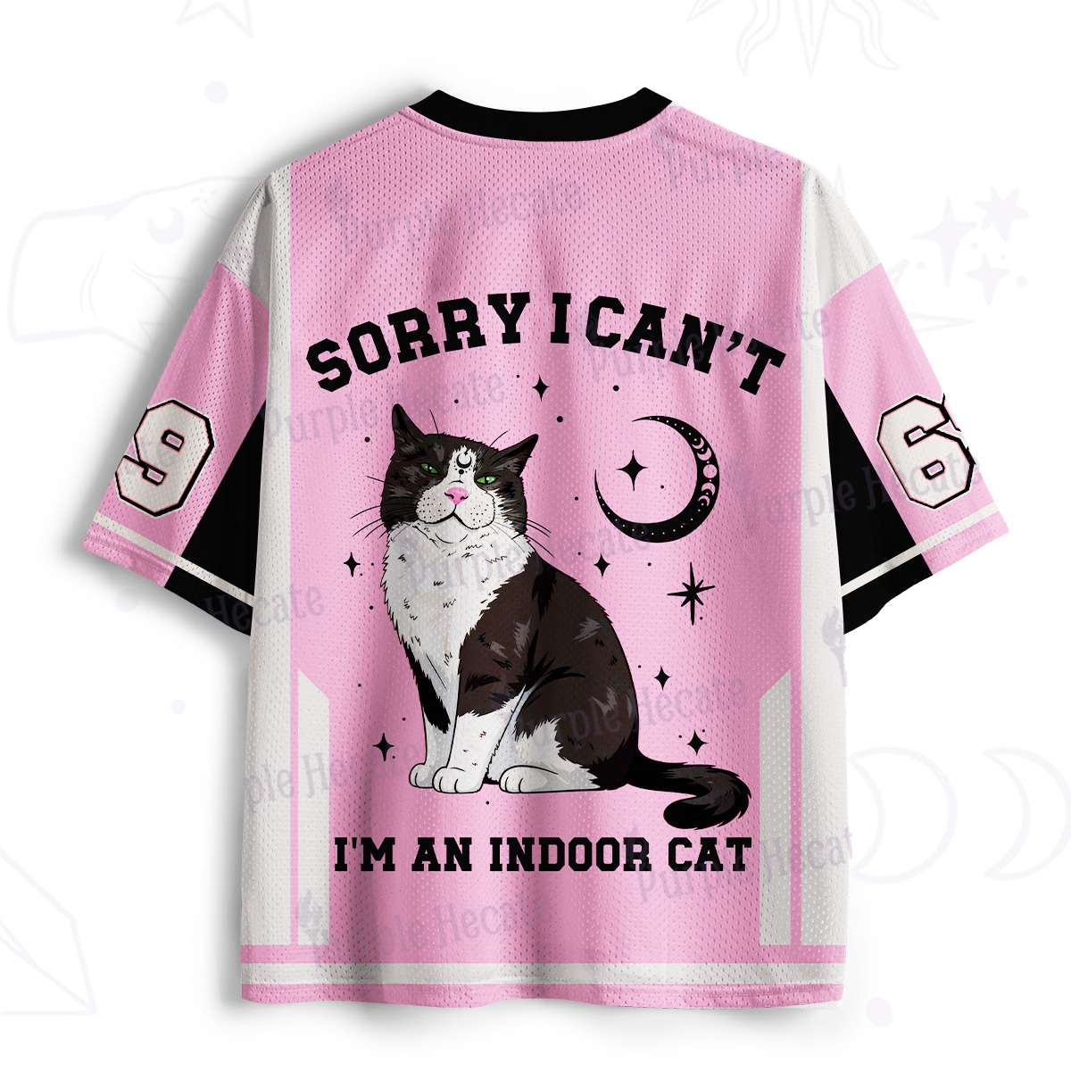 Purplehecate Sorry I Can't Go I'm an Indoor Cat Mesh Jersey