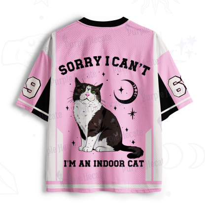 Purplehecate Sorry I Can't Go I'm an Indoor Cat Mesh Jersey