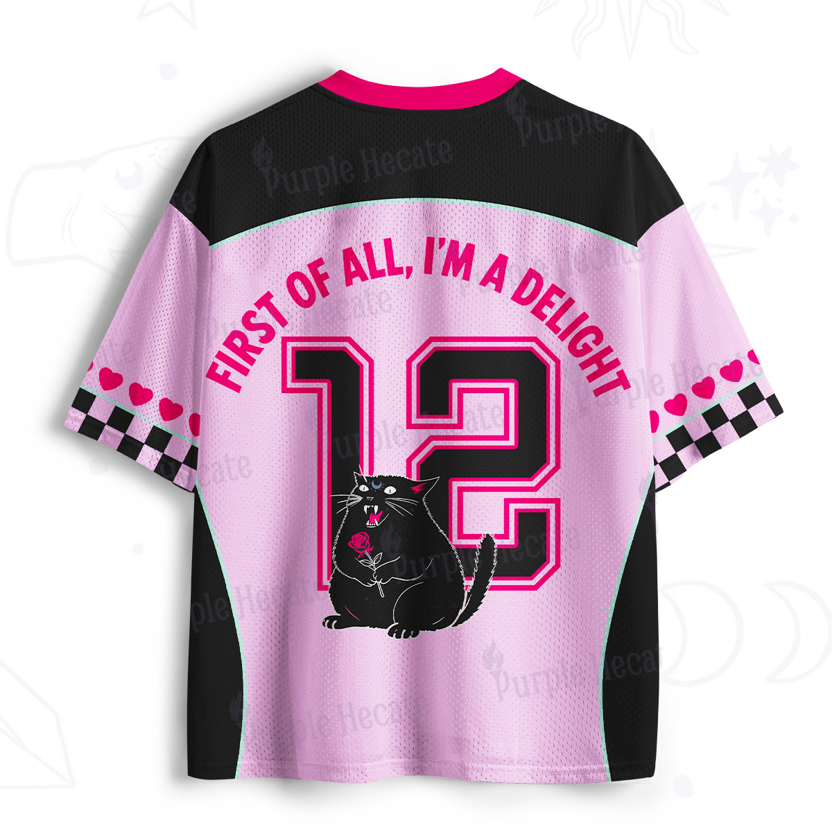 Purplehecate First Of All I'm A Delight Cat Mesh Jersey