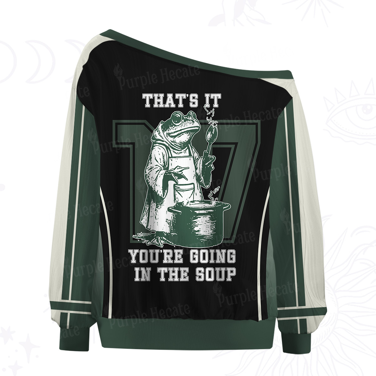 Purplehecate That's It You're Going in the Soup Off The Shoulder Graphic Jersey